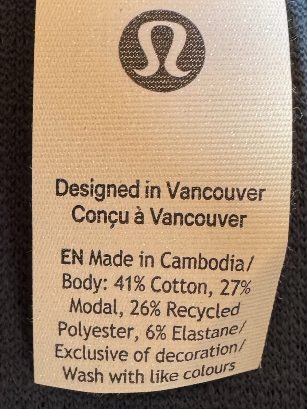 Lululemon Heathered Indochine Blue Oversized Full-Zip Hoodie Waffle in Med/Large - Picture 10 of 10